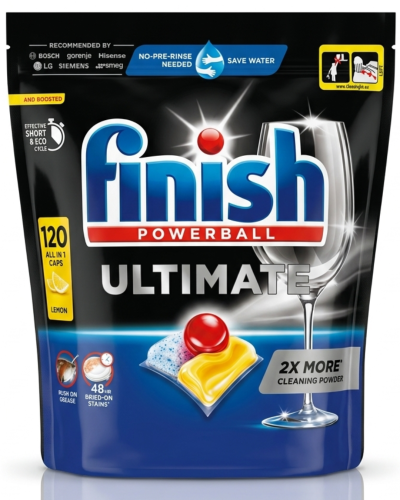 Finish Ultimate Lemon All In 1 Kapsułki do mycia naczyń w zmywarce 1548 g (120 sztuk)