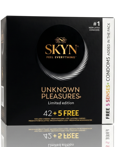 Skyn Unknown Pleasures+ 42 szt.+ (5 Senses+ Gratis) Prezerwatywy bez lateksu