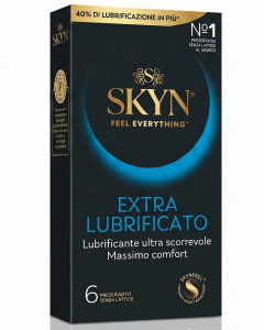 Skyn Extra Lubrificato Prezerwatywy bez lateksu ekstra nawilżane 6 szt