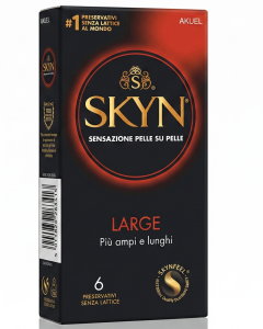 Akuel Skyn Large Prezerwatywy bez lateksu większy rozmiar 6 szt