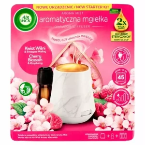 Air Wick Aromatyczna Mgiełka Kwiat Wiśni & Soczyste Maliny/ Cherry Blossom & Raspberry 20 ml - Komplet
