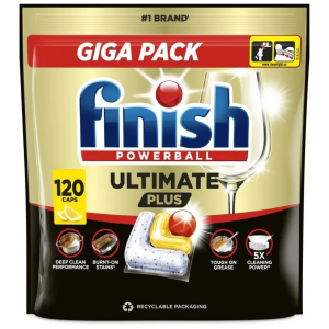 Finish Ultimate Plus Lemon Kapsułki do mycia naczyń w zmywarce 120 sztuk