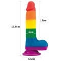  Lovetoy PRIDER tęczowe dildo LGBT 19,5 cm
