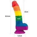  Lovetoy PRIDER tęczowe dildo LGBT 20,5 cm 