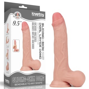 Lovetoy dildo Sliding Skin Dual Layer Dong 9.5"