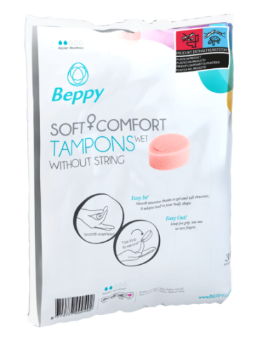 Beppy Soft+Comfort Tampony WET 30 szt bez sznurka