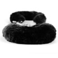 Lovetoy FLUFFY HANDCUFFS czarne pluszowe kajdanki