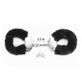 Lovetoy FLUFFY HANDCUFFS czarne pluszowe kajdanki